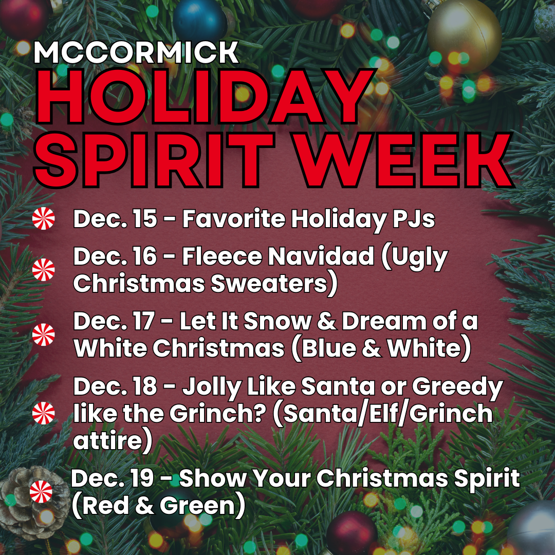 McCormick Holiday Spirit Week Themes